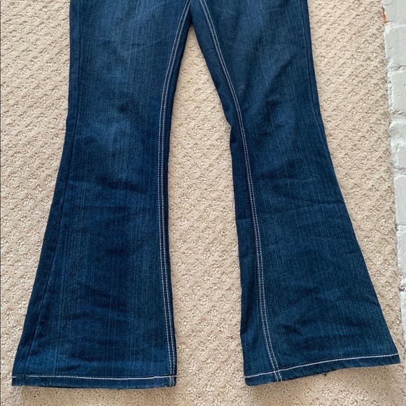 Seven7 Dark Wash Flare Jeans – Size 10 - Picture 3 of 4